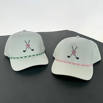 Amazon.com: CTM Women's Golf Club Bow Cap with Rope Hatband